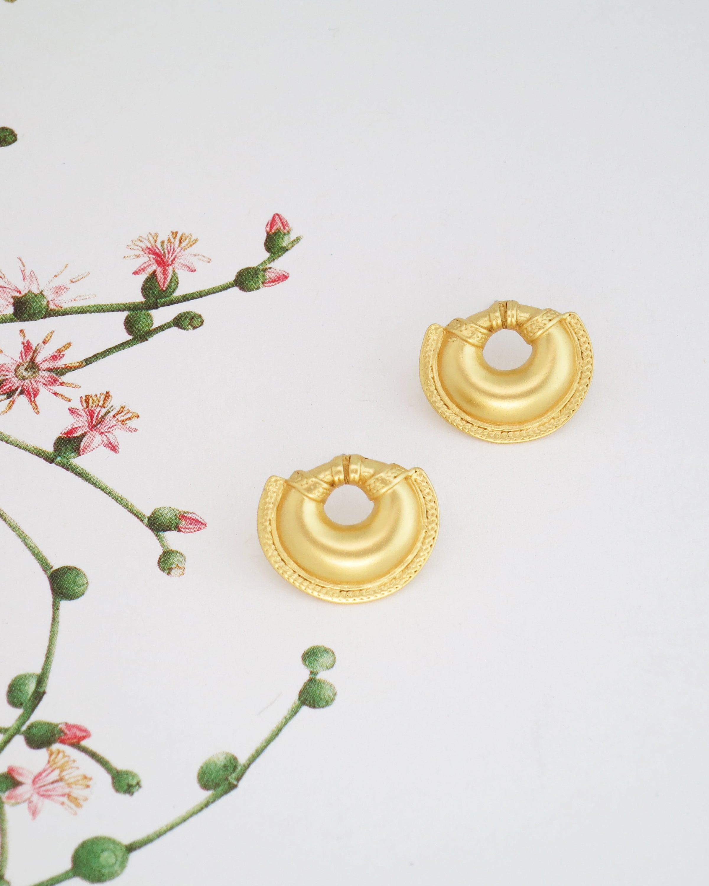 Small Crescent Dangle Earrings