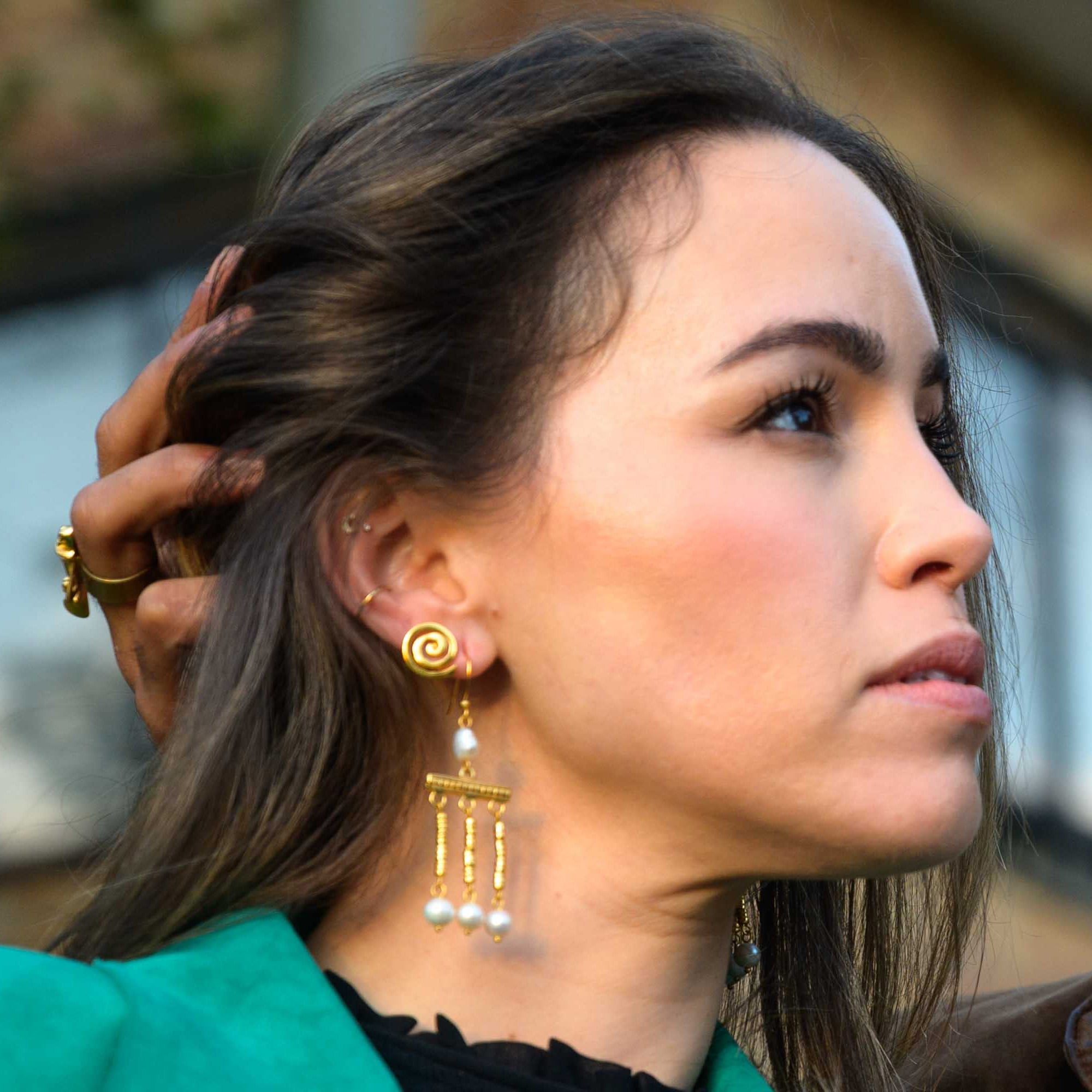 Crotalia Pompeii Cultured Pearl Earrings