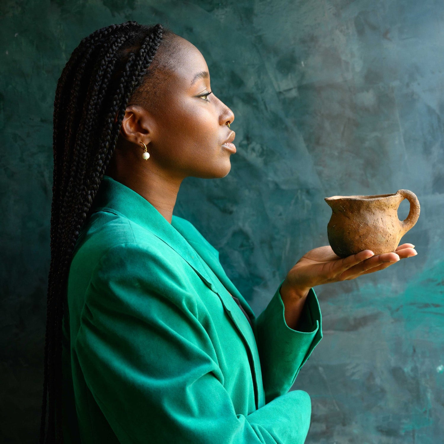 Cultured Pearl Hoop Earrings