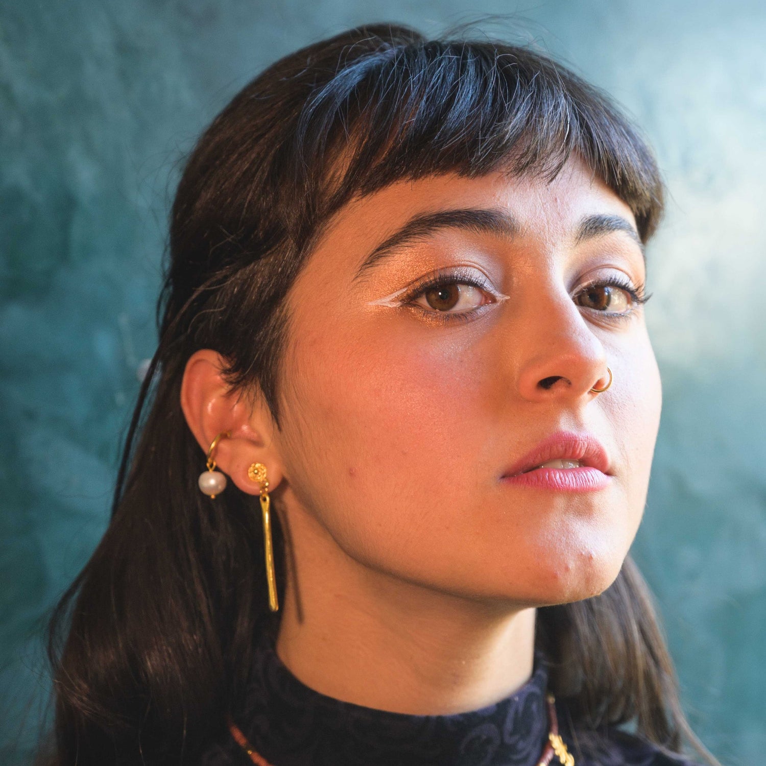 Cultured Pearl Hoop Earrings