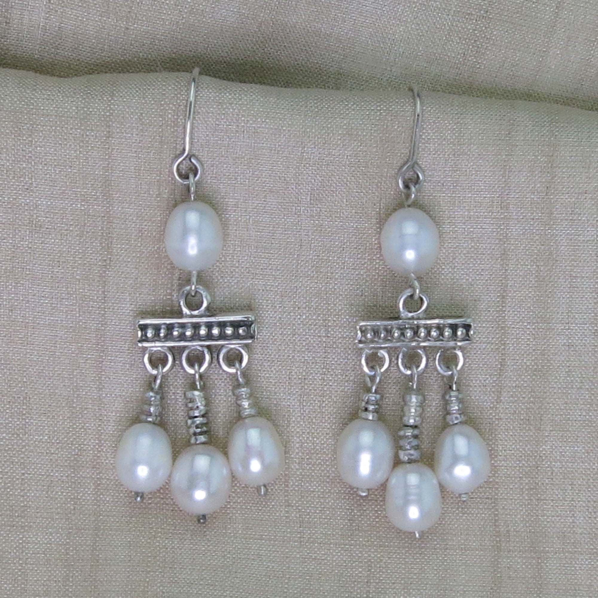 Roman Crotalia .950 Silver Earrings