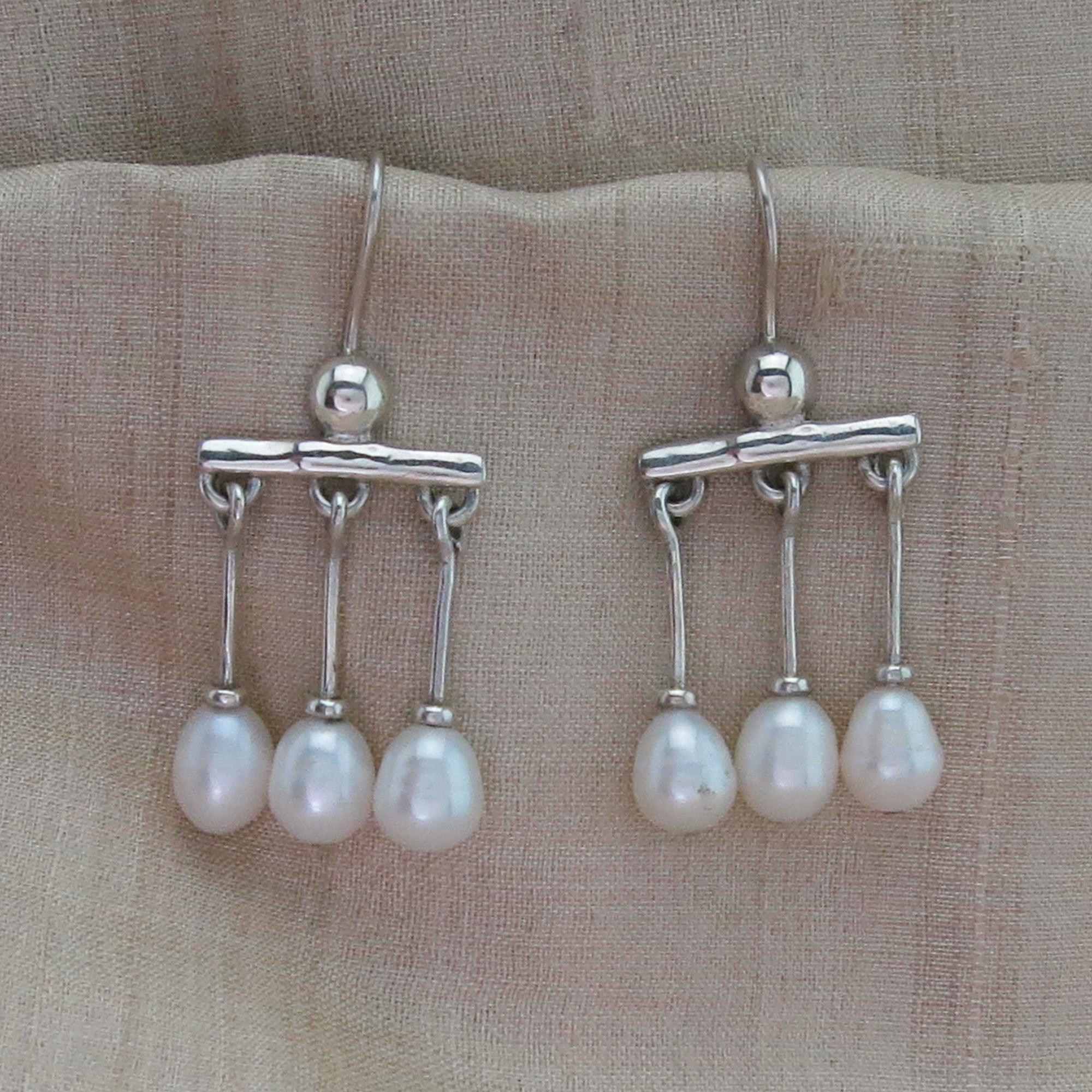 Roman Crotalia .950 Silver Earrings