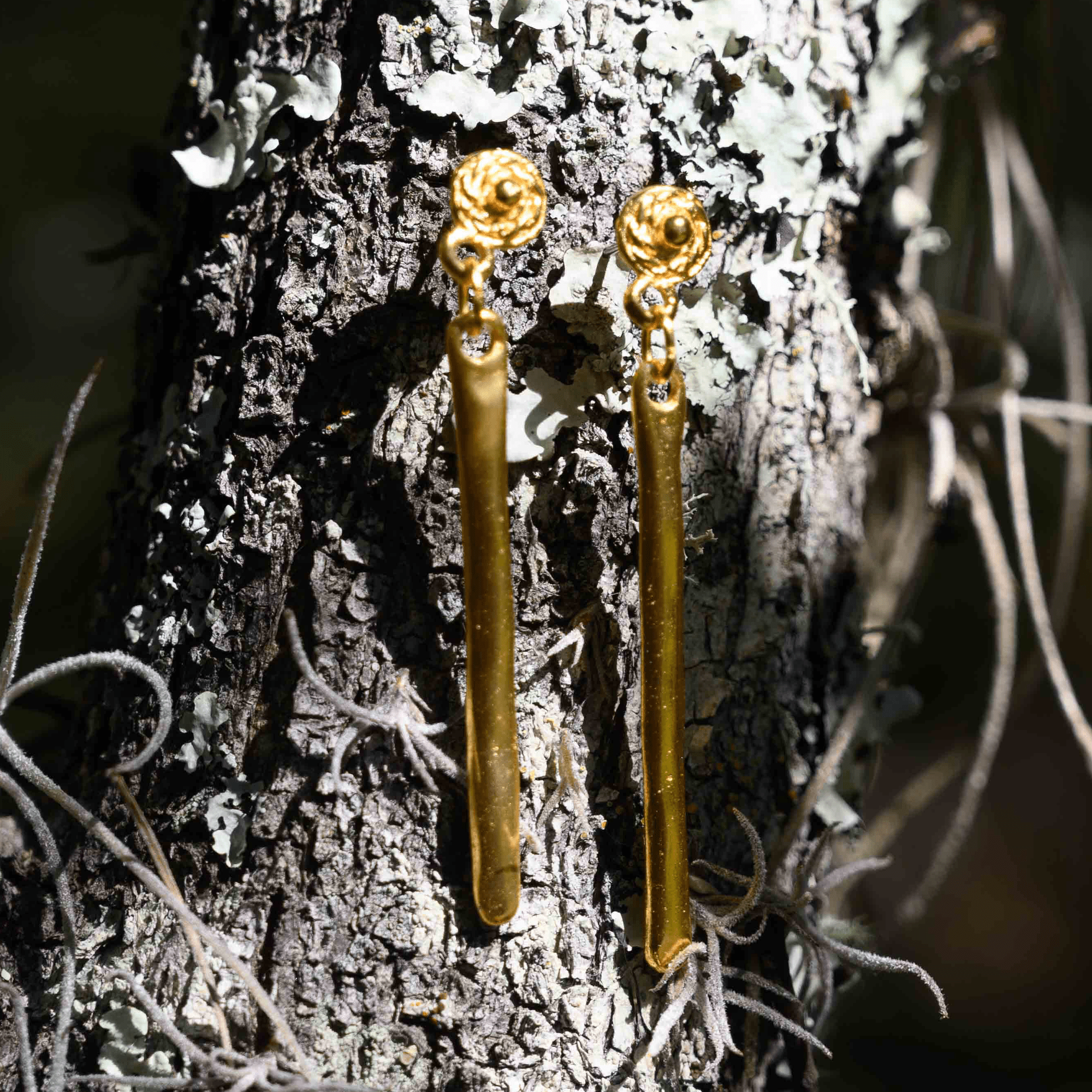 Classic Minimalist 24k GP 2.1" Bar Earrings