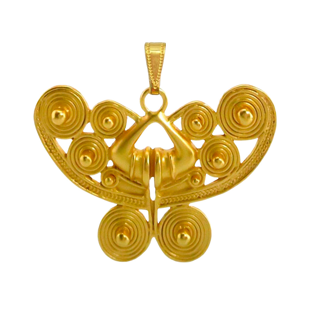 Spirals Butterfly Omega Necklace