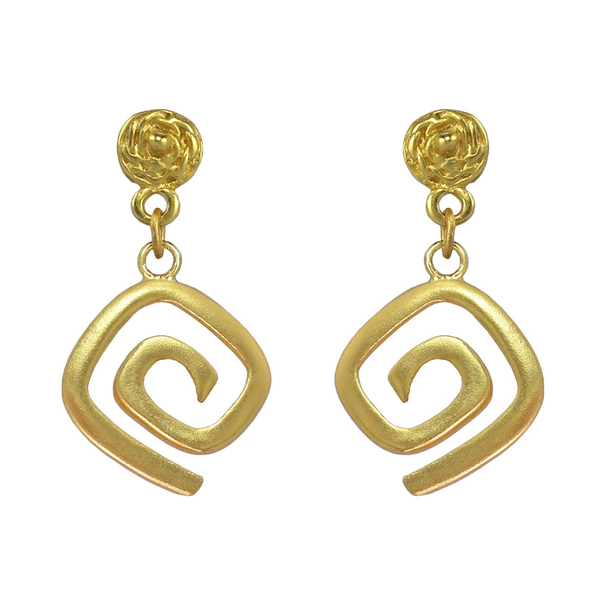Square Spirals 1.2" Dangle Earrings