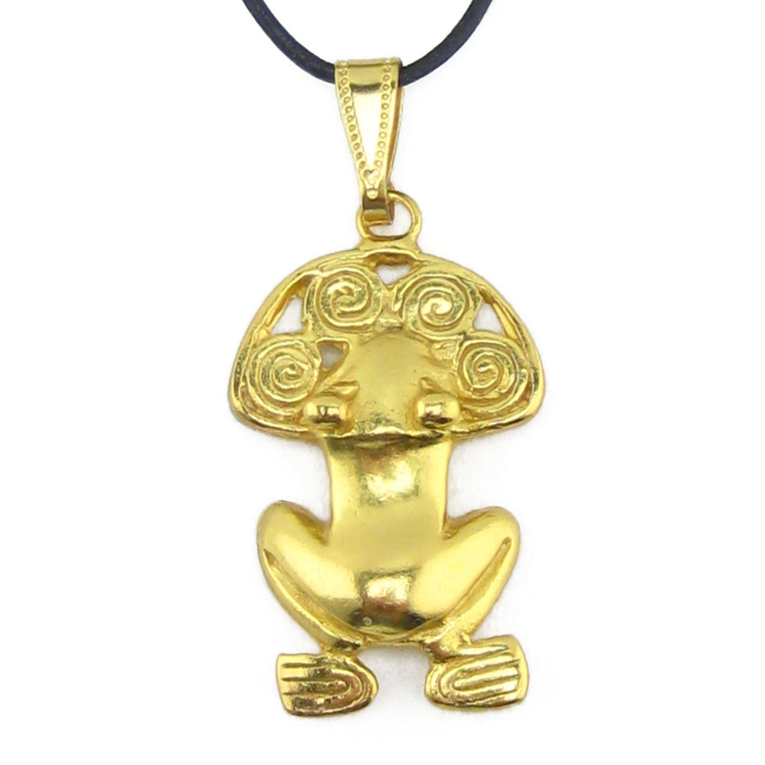 Frog with Spirals Necklace