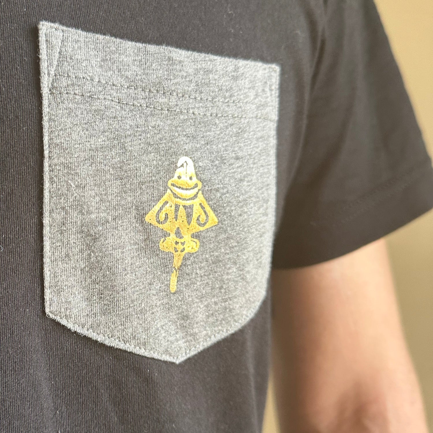 Golden Jets Black with Grey Pocket T-Shirt