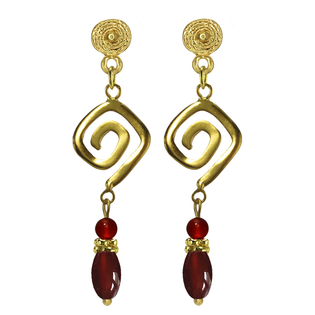 Spirals and AventuRine Earrings