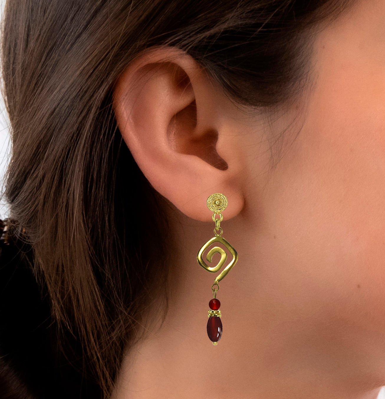 Spirals and AventuRine Earrings