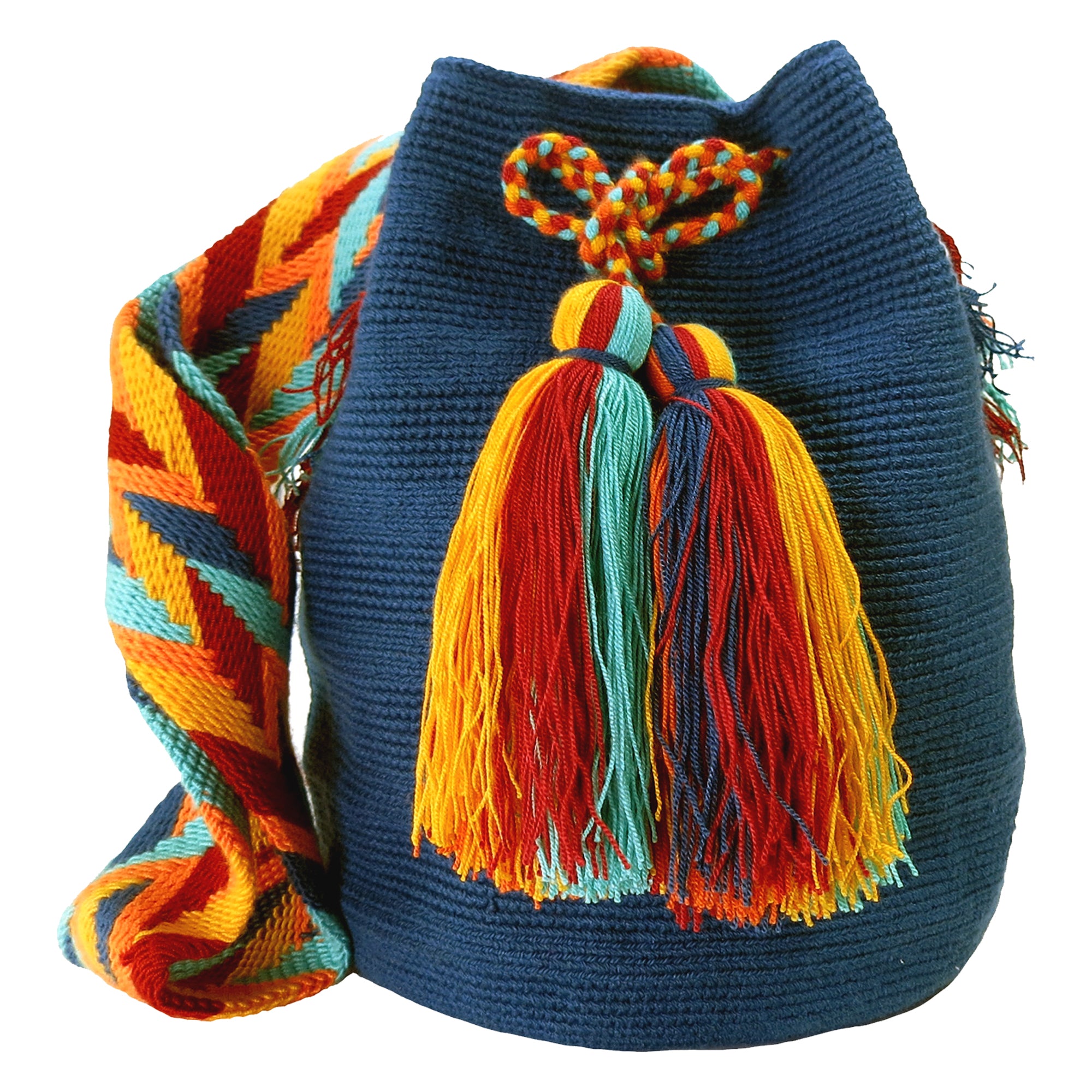 Jean Blue Wayuu Mochila Bag