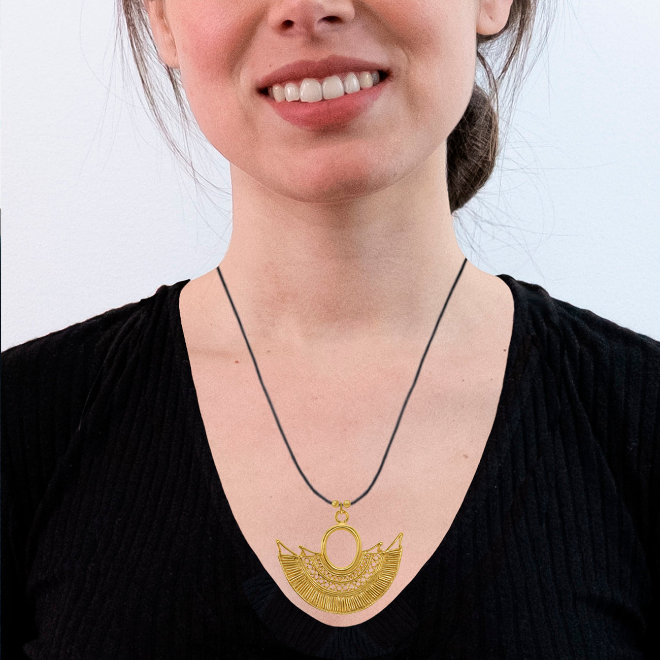 Adorned Fan Necklace