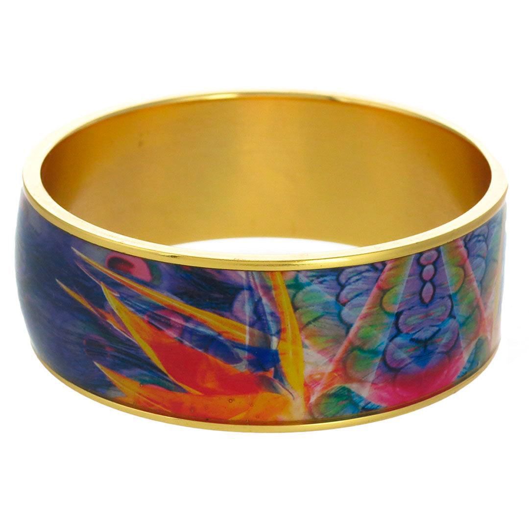 24k GP Stainless Steel Colorful Bangle Bracelet