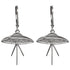 Collectible Elvis Flying Saucer UFO Earrings by ACROSS THE PUDDLE