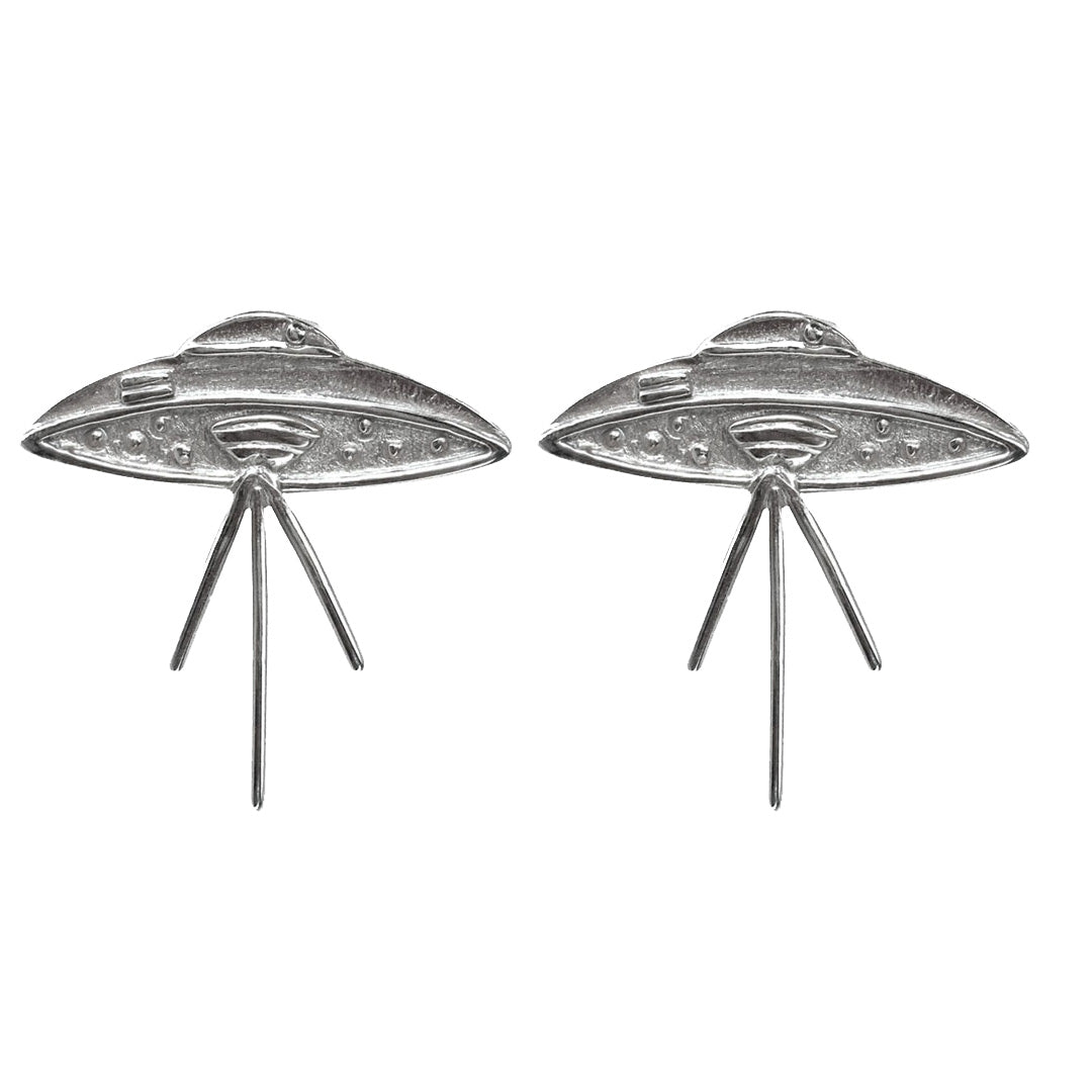 Collectible Elvis Flying Saucer UFO Earrings by ACROSS THE PUDDLE