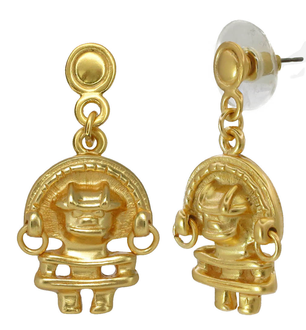 Anthropomorphic Figure 1.2" Dangle Earrings