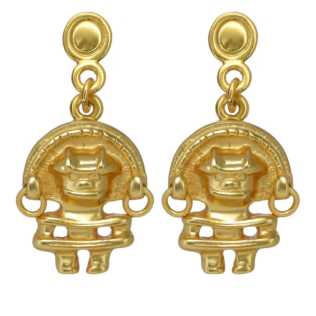 Tairona Anthropomorphic Figure with Diadem (S) Earrings