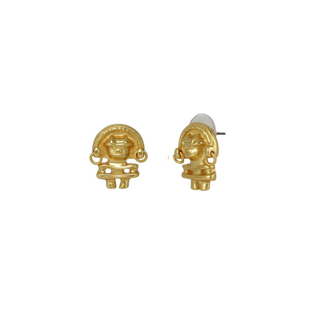 Tairona Anthropomorphic Figure with Diadem (S) Earrings