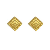 Pre-Columbian Carved Cube (XS) Stud Earrings
