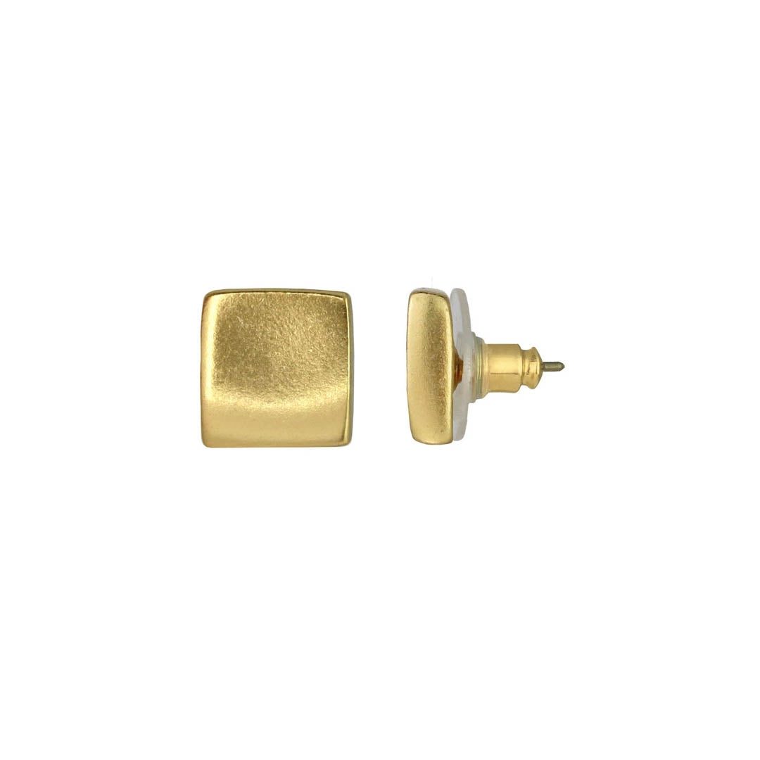 Minimalist Gold Square 24k GP Earrings