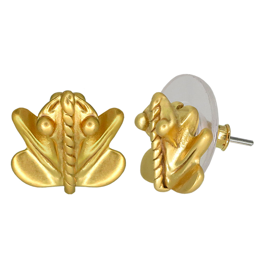 Sitting Frog Stud Earrings