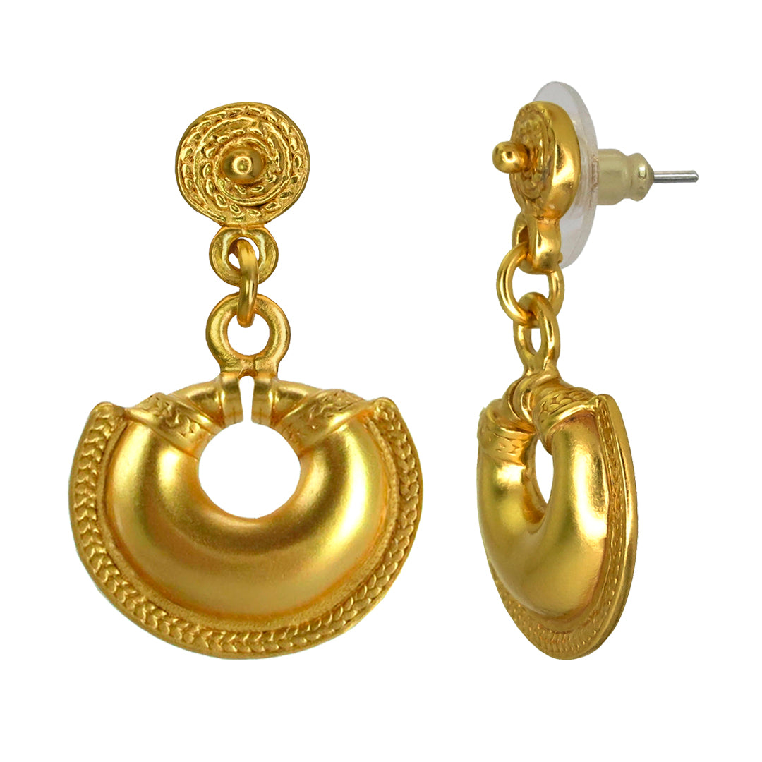 Small Crescent Dangle Earrings