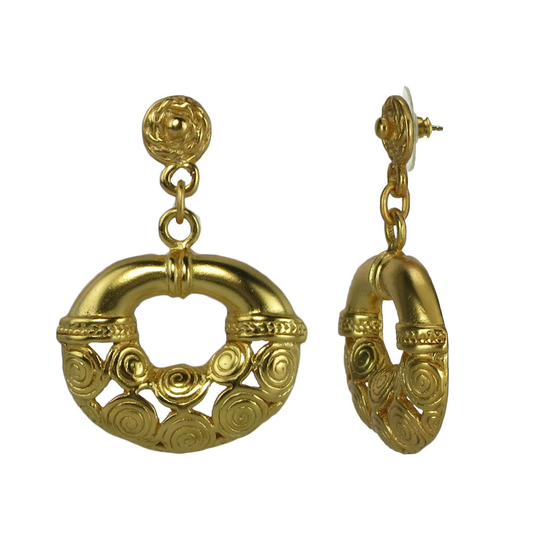 Oval Drop Earrings