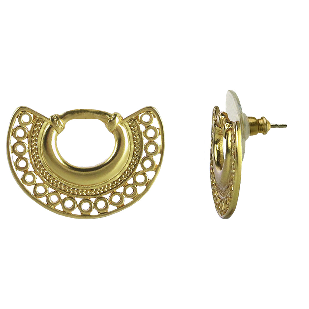 Crescent Drop Earrings | 24k Gold Plated Jewelry
