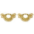 Tairona Embossed Ornament with two Animal Heads Drop Earrings