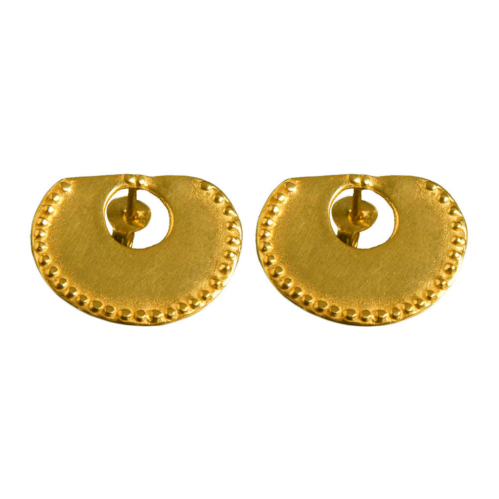 Hammered Crescent Earrings