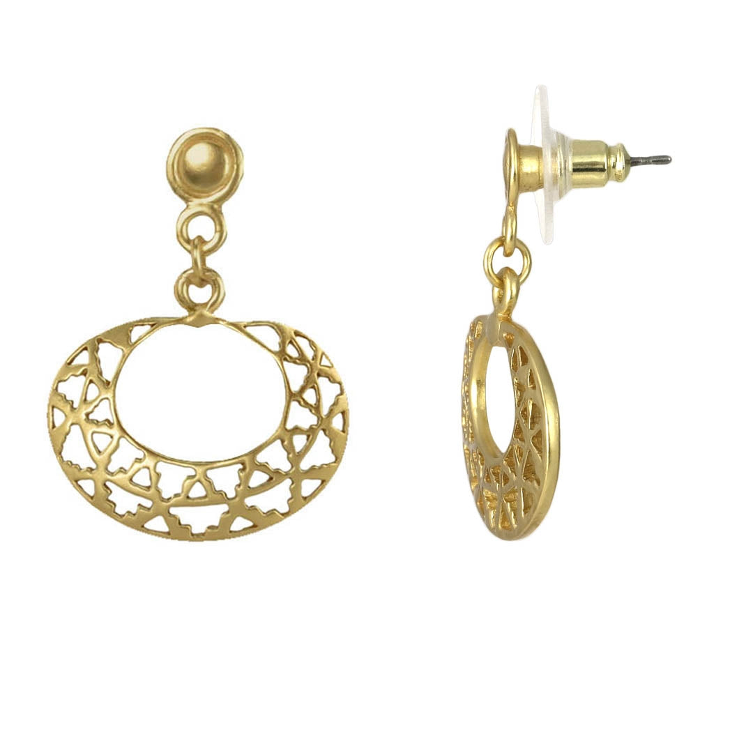 Crescent Moon Dangle Earrings