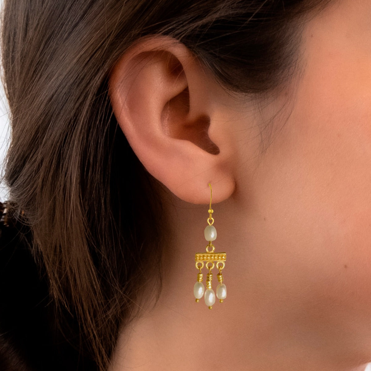 Roman Crotalia Pearls Earrings