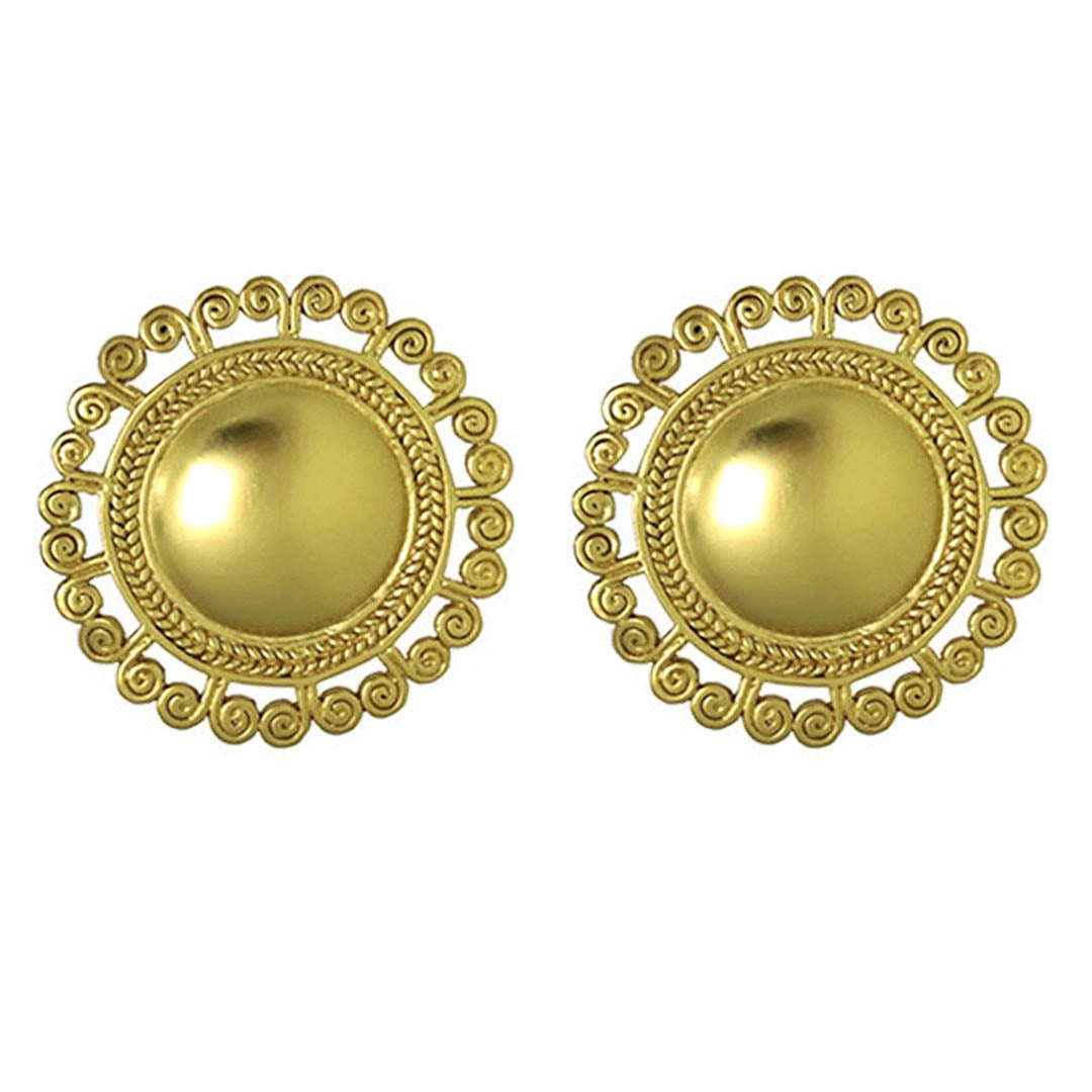 Pre-Columbian Tolima Spirals Sun Earrings by ACROSS THE PUDDLE