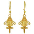 Pre-Columbian Ancient Aliens Aircraft/Golden Jet /Gold Flyer Dangle Earrings by CROSS THE PUDDLE