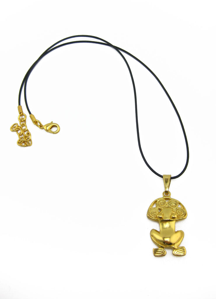 Pre-Columbian Tairona Frog with Spirals Pendant