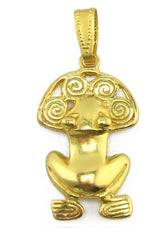 Pre-Columbian Tairona Frog with Spirals Pendant