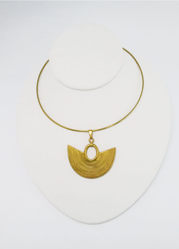 Omega Choker Necklace with a Sinu Striped Nose Ring