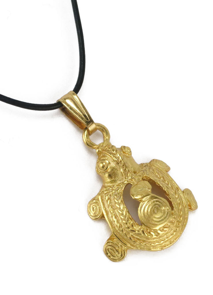 Pre-Columbian Tairona Turtle with Spirals Pendant
