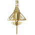 8K Yellow Gold Pre-Columbian Golden Jet-3 Pendant