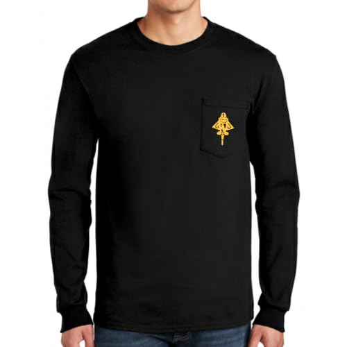 Golden Jets Black Long Sleeve Pocket T-Shirt