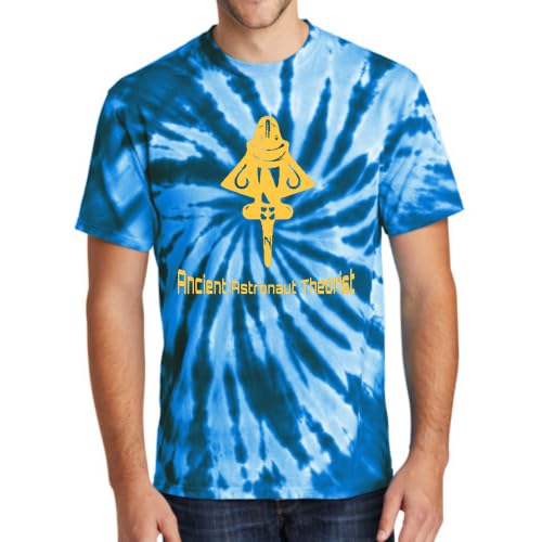Ancient Astronaut Theorist Blue Tie Dye T-Shirt