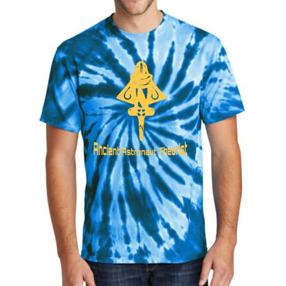 Ancient Astronaut Theorist Blue Tie Dye T-Shirt