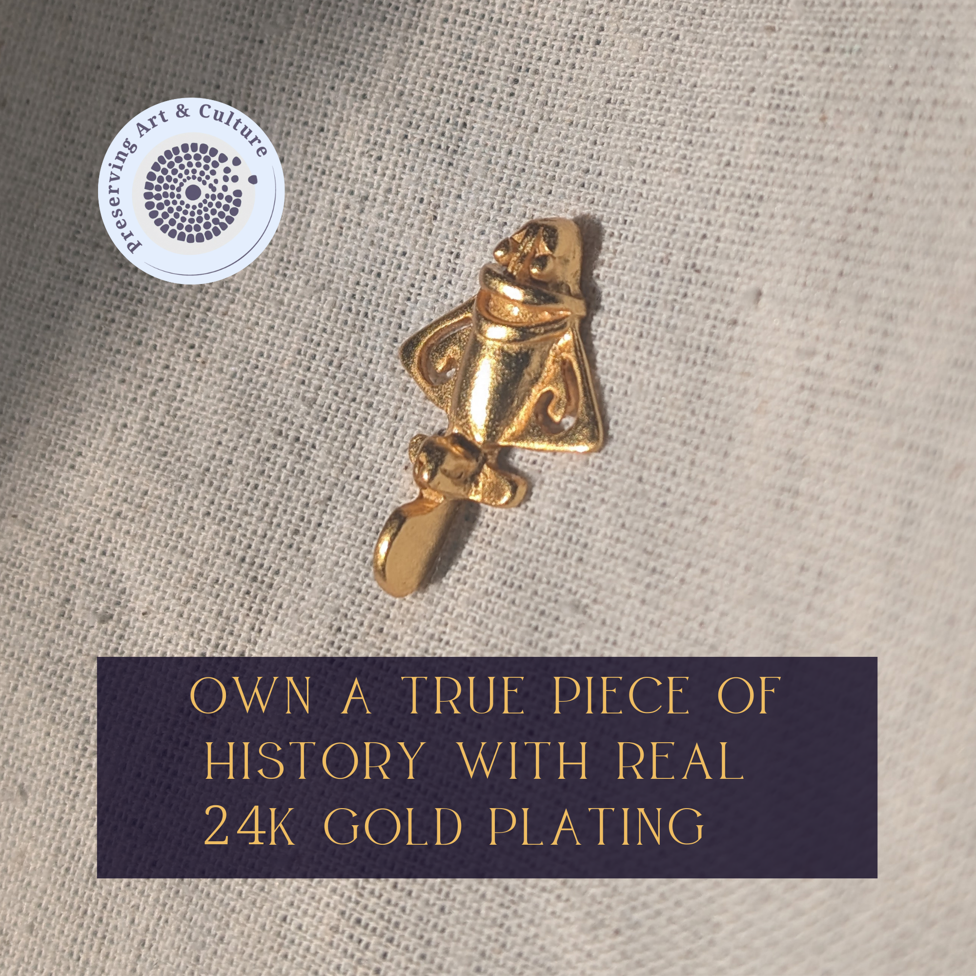 Quimbaya Flyer #3 24k GP Lapel Pin