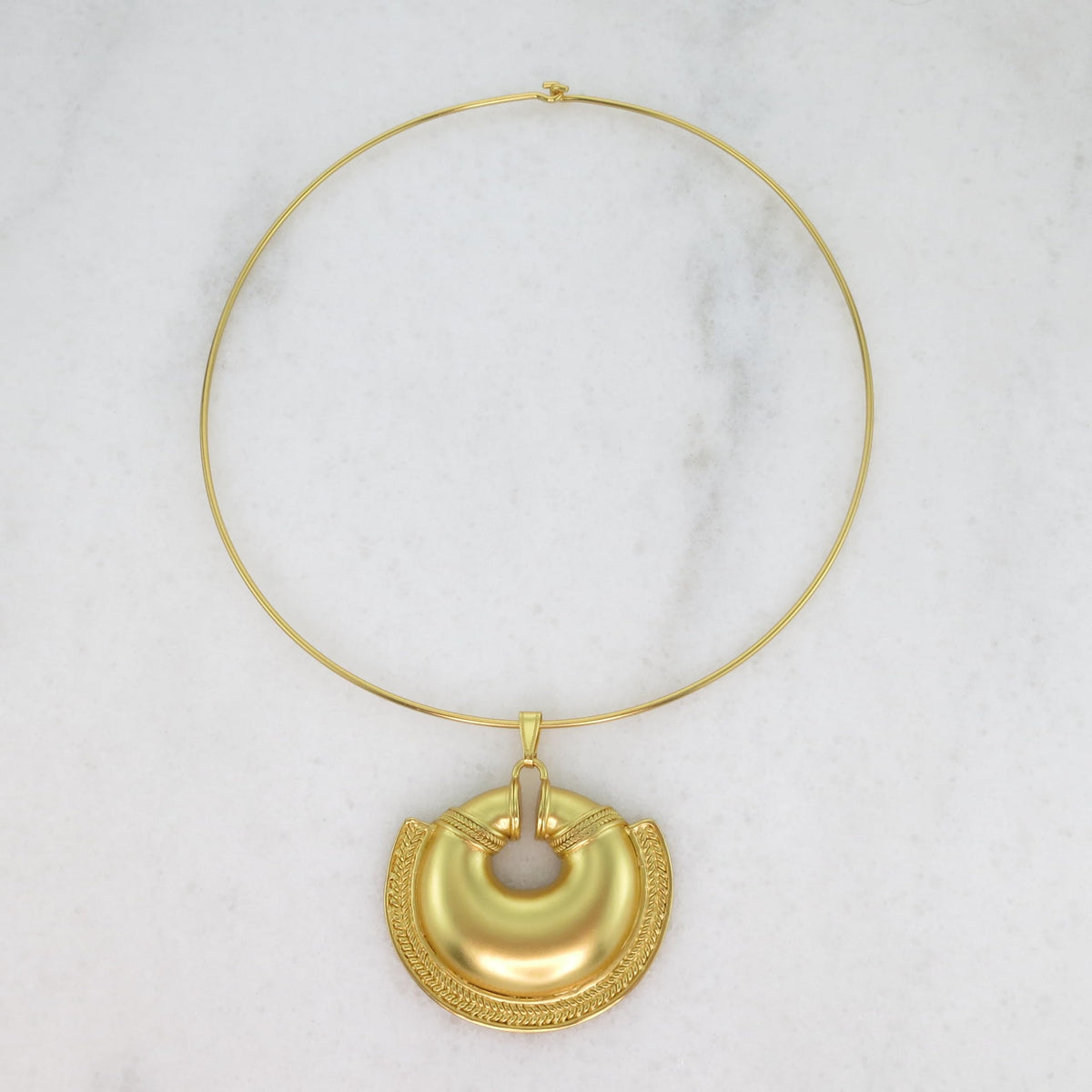 Quimbaya Crescent Omega Necklace
