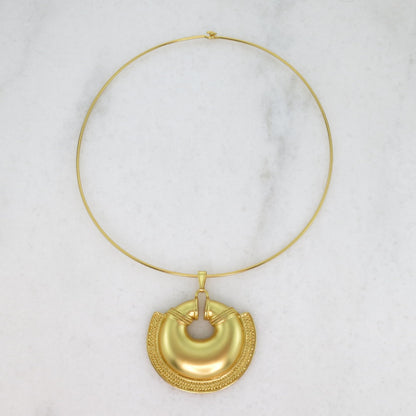 Quimbaya Crescent Omega Necklace