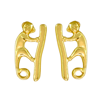 Sinu Monkey 0.8" Drop Earrings
