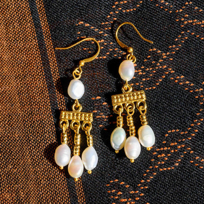 Roman Crotalia Pearls Earrings