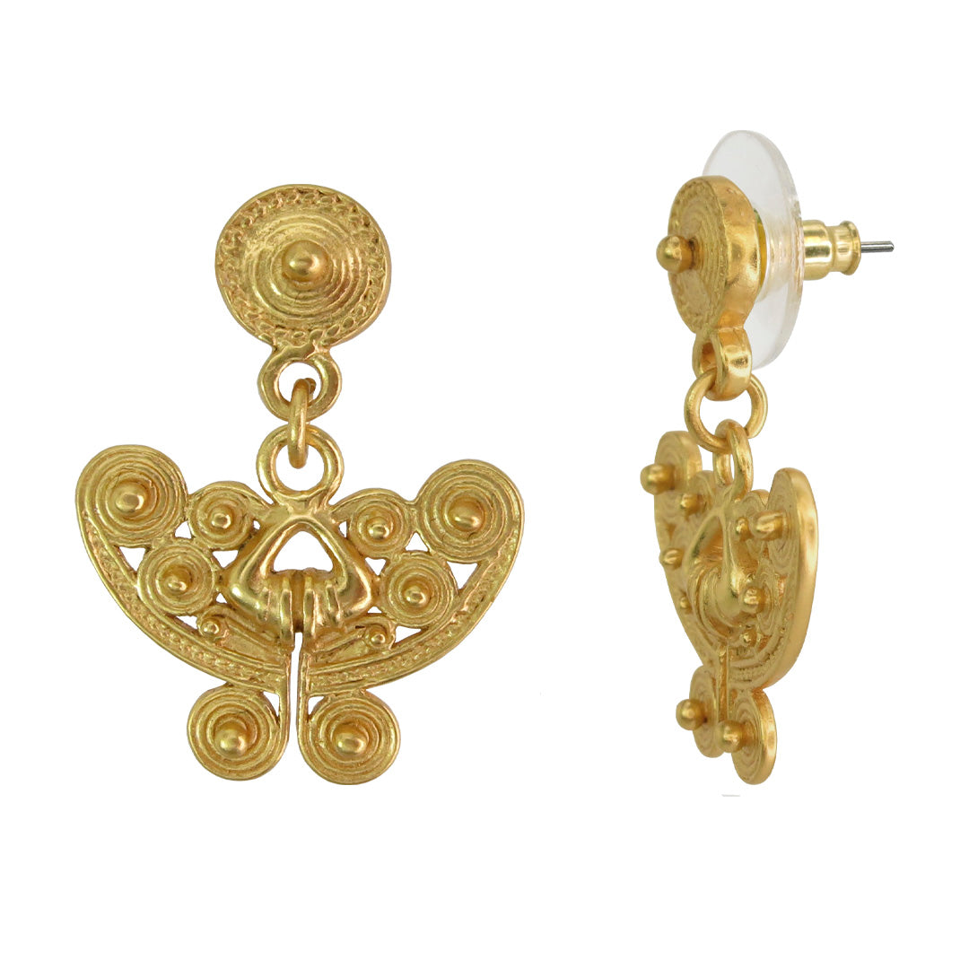 Spirals Butterfly Dangle Earrings