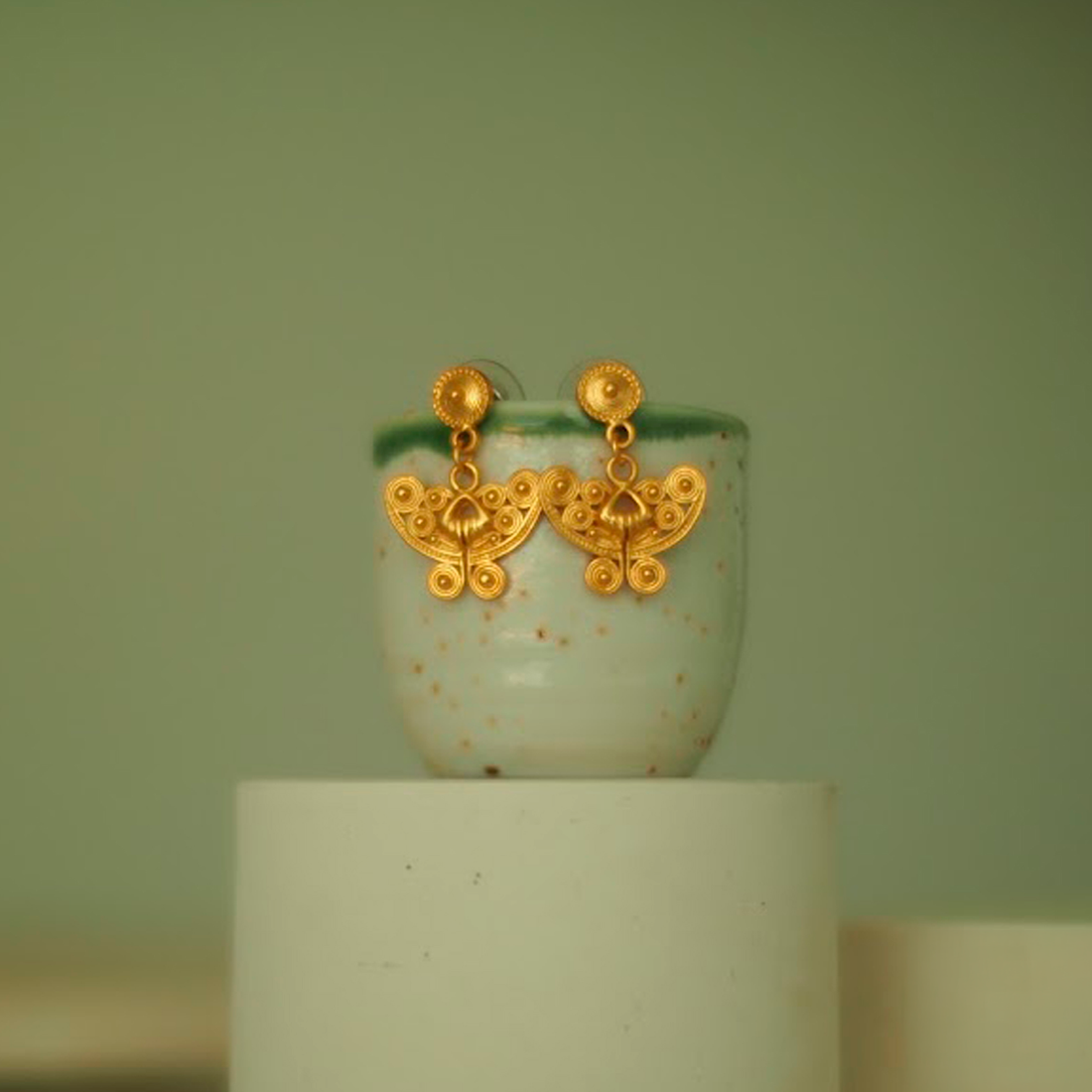 Spirals Butterfly Dangle Earrings