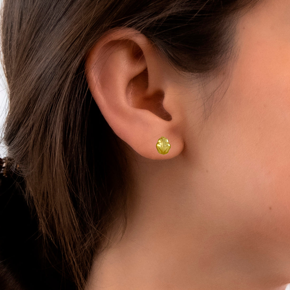 Tairona Carved Frog Earrings