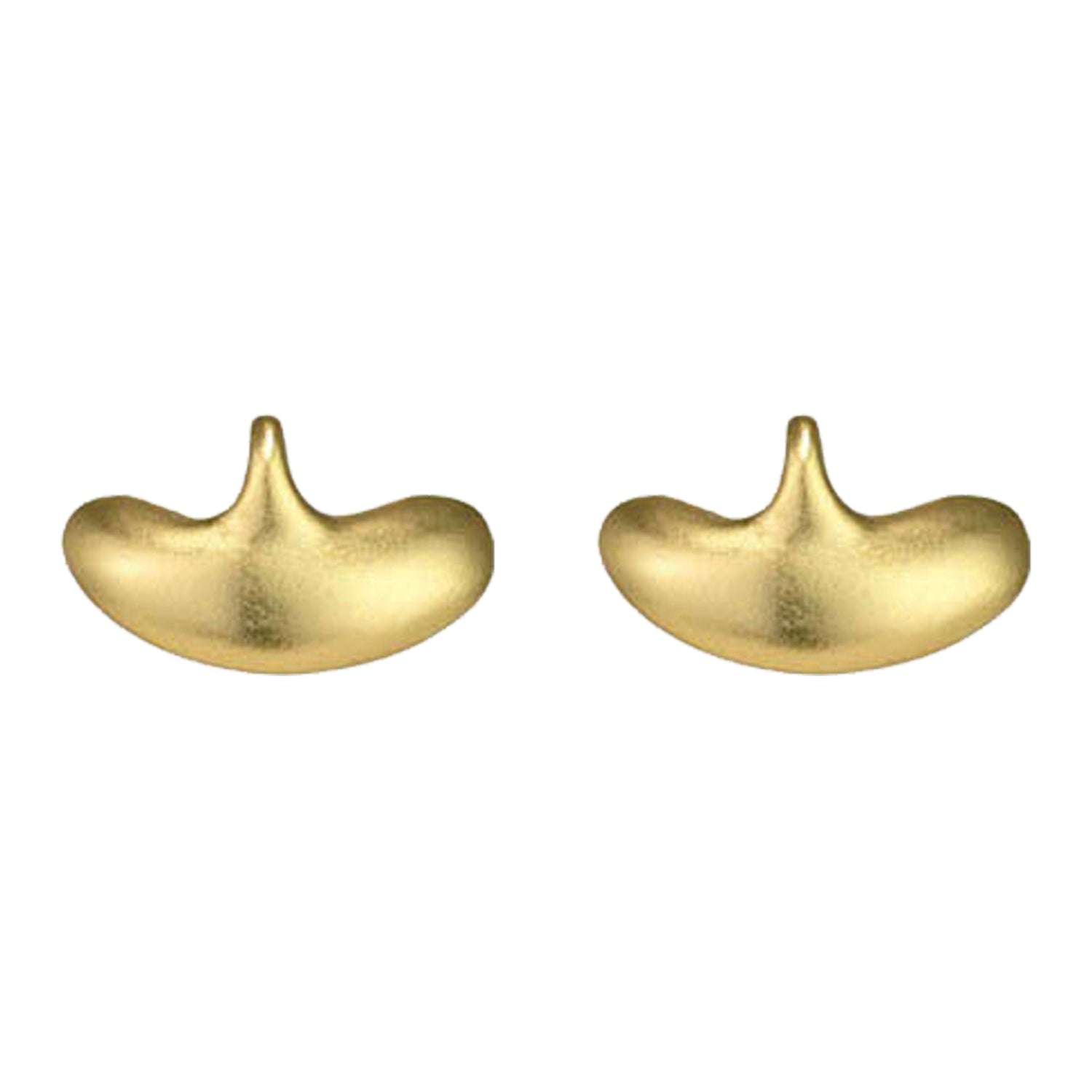 Mini Gold Crescent Stud Earrings